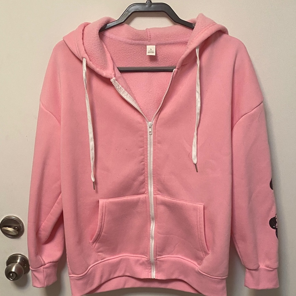 Disney Light Pink Full-Zip Hoodie Jacket